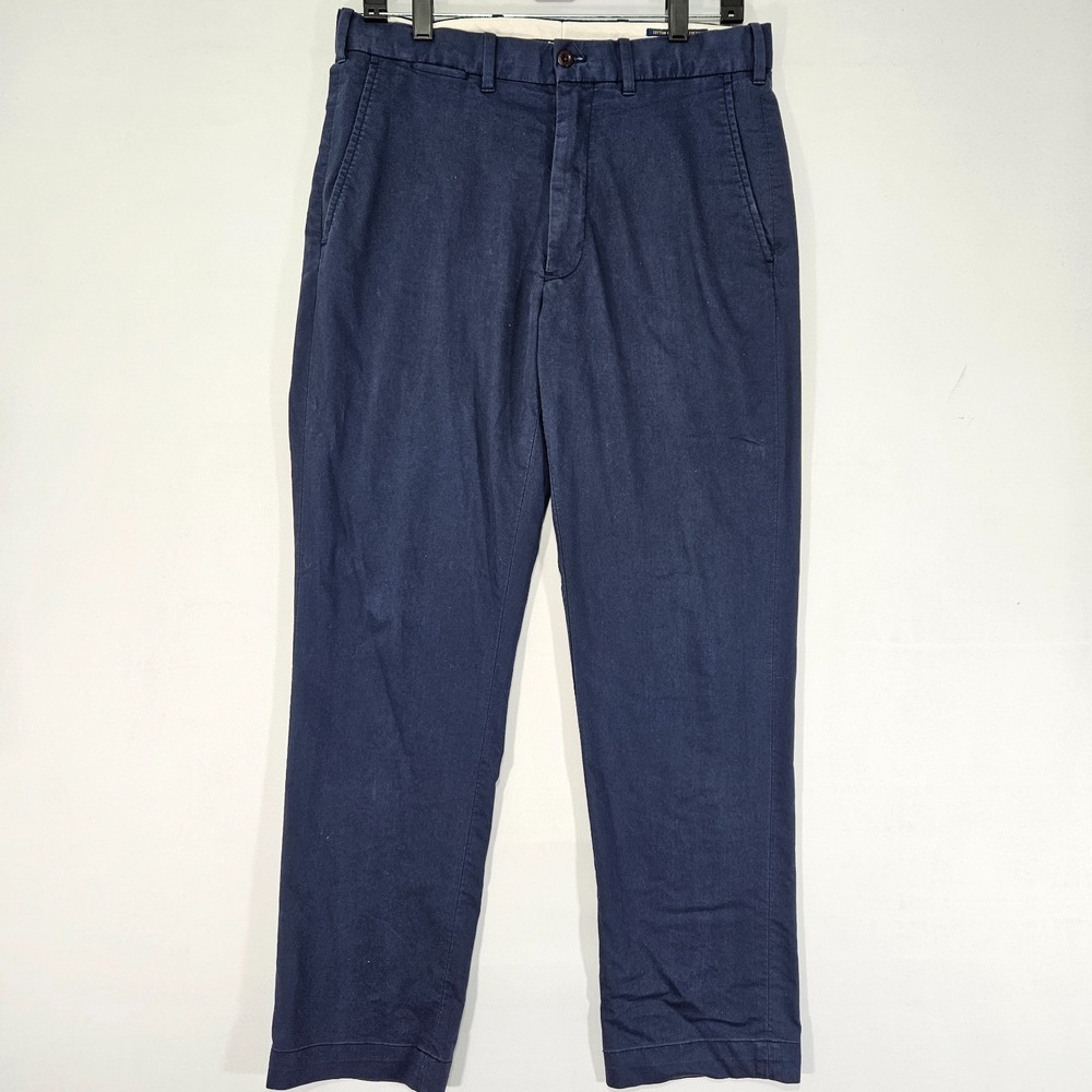 Polo Golf Ralph Lauren Men's Chino Pants Flat Front Navy Blue Classic‎ 30x30